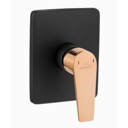 Invena, Midnight, INVENA MIDNIGHT BATERIA PODTYNKOWA 1-FUNKCYJNA  BLACK/GOLD ROSE (BP-35-001-V) 