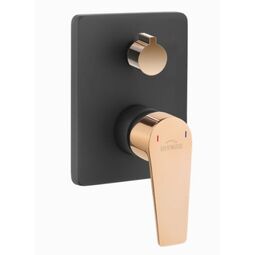 Invena, Midnight, INVENA MIDNIGHT BATERIA PODTYNKOWA 2-FUNKCYJNA  BLACK/GOLD ROSE (BP-35-002-V) 