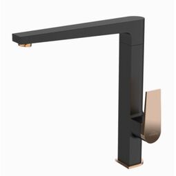 Invena, Midnight, INVENA MIDNIGHT BATERIA ZLEWOZMYWAKOWA BLACK/GOLD ROSE (BZ-35-014-V) 