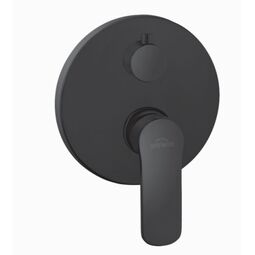 Invena, Siros, INVENA SIROS BATERIA NATRYSKOWA PODTYNKOWA 2-FUNKCYJNA CZARNA (BP-90-4O2-A) 