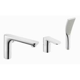 Invena, Siros, INVENA SIROS BATERIA WANNOWA 3-OTWOROWA CHROM (BW-90-S01-A) 