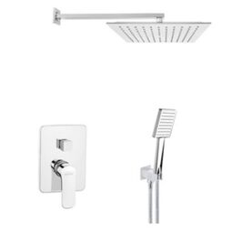 Invena, Siros, INVENA SIROS ZESTAW PODTYNKOWY Z BATERIĄ PODTYNKOWĄ 2- FUNKCYJNĄ CHROM (BS-90-0K2-A) 