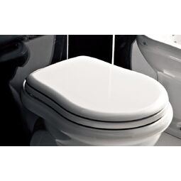 Kerasan, Retro, KERASAN RETRO DESKA SEDESOWA WOLNOOPADAJĄCA BIAŁA ZAWIAS CHROM 108801 