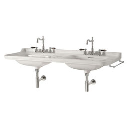 Kerasan, Waldorf, KERASAN WALDORF UMYWALKA CZARNA Z PIERŚCIENIEM ODPŁYWU W KOLORZE ZŁOTA (4143K5) 150X55 