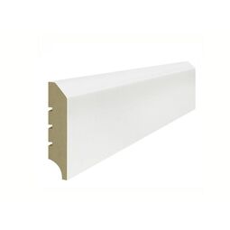 Lagrus, Listwy, LAGRUS CLASSIC 45 LISTWA PRZYPODŁOGOWA BIAŁA MDF PLUS (WILGOCIOODPORNA) 244X8X1.6 