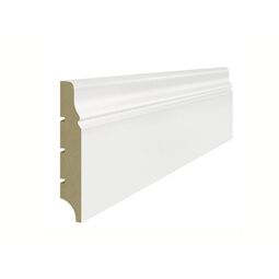 Lagrus, Listwy, LAGRUS KRYM 100 LISTWA PRZYPODŁOGOWA BIAŁA MDF PLUS (WILGOCIOODPORNA) 244X10X1.6 