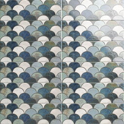 Mainzu Ceramica, Bellagio, MAINZU CERAMICA ESCAMA BLU DEKOR 10X30 