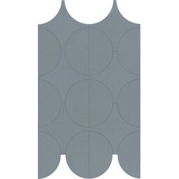 Marazzi, Cementum, MARAZZI CEMENTUM INDIGO MOSAICO CERCHI M9Y3 23.8X41.4 