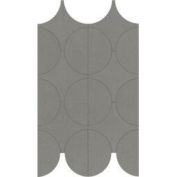 Marazzi, Cementum, MARAZZI CEMENTUM LEAD MOSAICO CERCHI M9Y2 23.8X41.4 