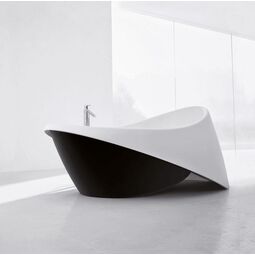 Marmorin, Goccia, MARMORIN GOCCIA WANNA WOLNOSTOJĄCA BIAŁO-CZARNA 196.7X96.3X76.3 