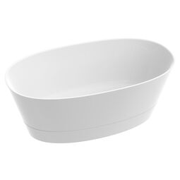 Marmorin, Isar, MARMORIN DUO II WANNA WOLNOSTOJĄCA Z BIAŁYM PANELEM 155X80X57 