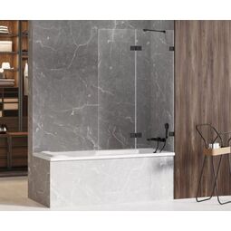 New Trendy, Avexa Black, NEW TRENDY AVEXA BLACK PARAWAN WANNOWY 2-SKRZYDŁOWY PRAWY. SZKŁO CZYSTE 6MM 140X150 (EXK-1991) 