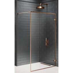 New Trendy, Avexa Copper, NEW TRENDY AVEXA COPPER BRUSHED KABINA WALK IN. SZKŁO CZYSTE 6MM 90X200 (EXK-3798) 