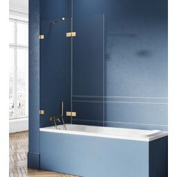 New Trendy, Avexa Gold, NEW TRENDY AVEXA GOLD PARAWAN WANNOWY 2-SKRZYDŁOWY LEWY. SZKŁO CZYSTE 6MM 110X150 (EXK-2012) 