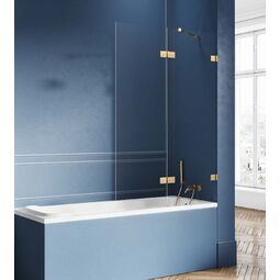 New Trendy, Avexa Gold, NEW TRENDY AVEXA GOLD PARAWAN WANNOWY 2-SKRZYDŁOWY PRAWY. SZKŁO CZYSTE 6MM 100X150 (EXK-2011) 