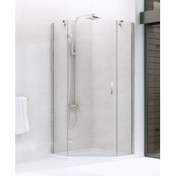 New Trendy, New Azura, NEW TRENDY NEW AZURA KABINA PIĘCIOKĄTNA LEWA. SZKŁO CZYSTE 6MM 90X90X195 (K-0337) 