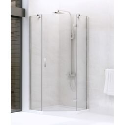 New Trendy, New Azura, NEW TRENDY NEW AZURA KABINA PIĘCIOKĄTNA PRAWA. SZKŁO CZYSTE 6MM 90X90X195 (K-0338) 