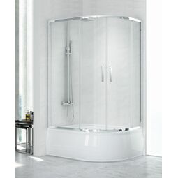 New Trendy, New Maxima, NEW TRENDY NEW MAXIMA KABINA ASYMETRYCZNA DWUDRZWIOWA. SZKŁO CZYSTE 6MM 120X85X165 (K-0300) 