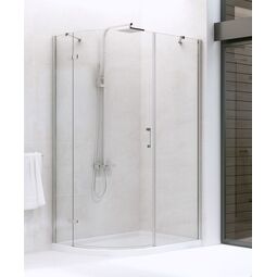 New Trendy, New Merana, NEW TRENDY NEW MERANA KABINA ASYMETRYCZNA PRAWA. SZKŁO CZYSTE 6MM 120X85X195 (K-0336) 