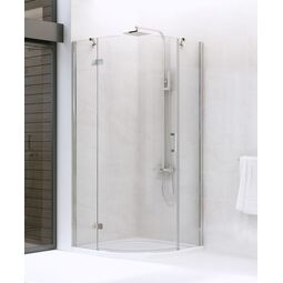 New Trendy, New Merana, NEW TRENDY NEW MERANA KABINA PÓŁOKRĄGŁA R55 LEWA. SZKŁO CZYSTE 6MM 90X90X195 (K-0326) 