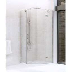 New Trendy, New Merana, NEW TRENDY NEW MERANA KABINA PÓŁOKRĄGŁA R55 PRAWA. SZKŁO CZYSTE 6MM 100X100X195 (K-0329) 