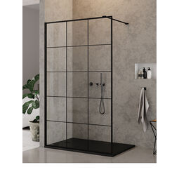 New Trendy, New Modus Black, NEW TRENDY NEW MODUS BLACK KABINA WALK-IN. SZKŁO CZYSTE 8MM 100X200 (EXK-0103) 