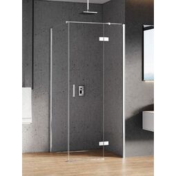 New Trendy, New Renoma, NEW TRENDY NEW RENOMA KABINA KWADRATOWA PRAWA. CHROM. SZKŁO CZYSTE 6MM 90X90X195 (D-0114A/D-0084B-WP) 