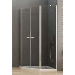 New Trendy, New Soleo, NEW TRENDY NEW SOLEO KABINA PIĘCIOKĄTNA ASYMETRYCZNA. SZKŁO CZYSTE 6MM 100X80X195 (K-0611) 