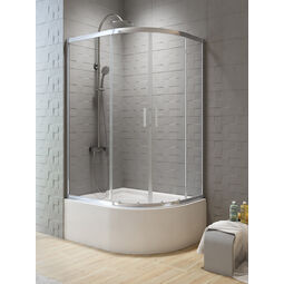 New Trendy, New Varia, NEW TRENDY NEW VARIA ASYMETRYCZNA KABINA PRYSZNICOWA SZKŁO CZYSTE 120X85X165 (K-0508) 