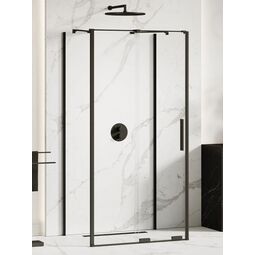 New Trendy, Smart Black, NEW TRENDY SMART BLACK KABINA PRZYŚCIENNA. DRZWI PRZESUWNE SZKŁO CZYSTE 8MM 120X80X200 (EXK-6649) 