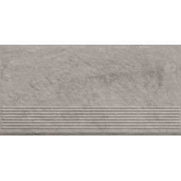 Paradyż, Carrizo, PARADYŻ CARRIZO GREY STOPNICA PROSTA STRUKTURA MAT 30X60 