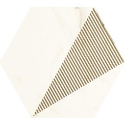 Paradyż (My Way), Calacatta, PARADYŻ CALACATTA HEXAGON C MAT DEKOR 17.1X19.8 