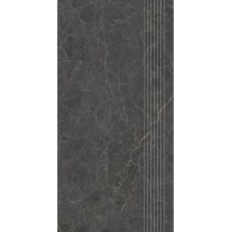 Paradyż, Archicross Stone, PARADYŻ ARCHICROSS STONE BLACK STOPNICA MAT PRASOWANA 29.8X59.8X0.8 