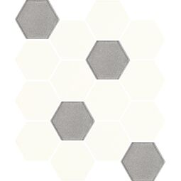 Paradyż, Uniwersalne Dekoracje, PARADYŻ BIANCO HEXAGON MIX UNIWERSALNA MOZAIKA GRES 22X25.5 