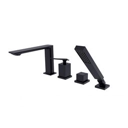 Besco, Aspira, BESCO ASPIRA CZARNY MATT BATERIA WANNOWA 4-OTWOROWA (BW-A4-CZ) 