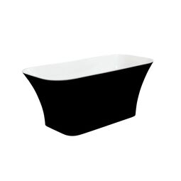 Besco, Assos, BESCO ASSOS BLACK & WHITE 160 WANNA WOLNOSTOJĄCA + KLIK-KLAK ZŁOTY 160X70 (WMD-160-AWG) 