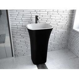 Besco, Assos, BESCO ASSOS BLACK & WHITE UMYWALKA WOLNOSTOJĄCA 40X50X85 (UMD-A-WOBW) 