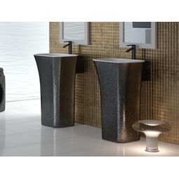 Besco, Assos, BESCO ASSOS GLAM SREBRNA UMYWALKA WOLNOSTOJĄCA 40X50X85 (UMD-A-WOS) 