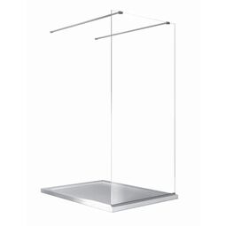 Besco, Aveo, BESCO AVEO DUE 140 KABINA PRYSZNICOWA WALK IN SZKŁO PRZEJRZYSTE 140X195 (AVD-140-195C) 