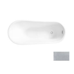 Besco, Calima, BESCO CALIMA GLAM 170 SREBRNA WANNA WOLNOSTOJĄCA + MASKOWNICE CZARNE 170X74 (WAS-170-CSC) 