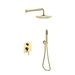 Besco, Decco, BESCO DECCO / ILLUSION I ZŁOTY ZESTAW PRYSZNICOWY PODTYNKOWY (BP-DII-ZL) 