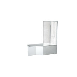 Besco, Integra, BESCO INTEGRA 170 KABINO-WANNA Z PARAWANEM 2-SKRZYDŁOWYM PRAWA 170X75 (#WAI-170-PP2) 