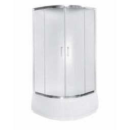 Besco, Modern, BESCO MODERN 80 KABINA PÓŁOKRĄGŁA SZKŁO PRZEJRZYSTE 80X80X165 (MP-80-165-C) 