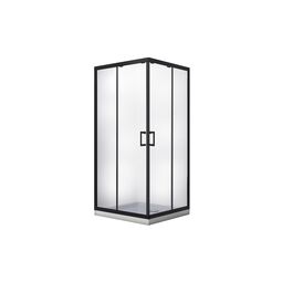 Besco, Modern, BESCO MODERN BLACK 80 KABINA KWADRATOWA SZKŁO PRZEJRZYSTE 80X80X190 (MKB-80-190-C) 