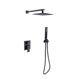 Besco, Modern, BESCO MODERN / VARIUM I CZARNY MATT ZESTAW PRYSZNICOWY PODTYNKOWY (BP-MVI-CZ) 