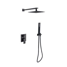 Besco, Modern, BESCO MODERN / VARIUM II CZARNY MATT ZESTAW PRYSZNICOWY PODTYNKOWY (BP-MVII-CZ) 