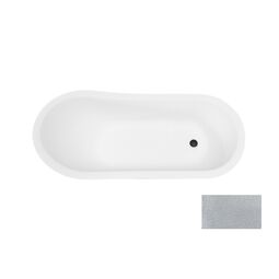 Besco, Otylia, BESCO OTYLIA GLAM170 SREBRNA (NOGI CHROM) WANNA WOLNOSTOJĄCA OTWÓR ODPŁYWOWY RETRO 170X77 (WKO-170-GSC) 