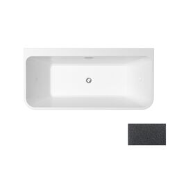 Besco, Varya, BESCO VARYA GLAM 150 GRAFITOWA WANNA WOLNOSTOJĄCA + MASKOWNICE CHROM 150X75 (WA-150-VRGR) 