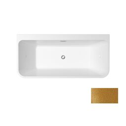 Besco, Varya, BESCO VARYA GLAM 150 ZŁOTA WANNA WOLNOSTOJĄCA + MASKOWNICE GRAFITOWE 150X75 (WA-150-VRZG) 