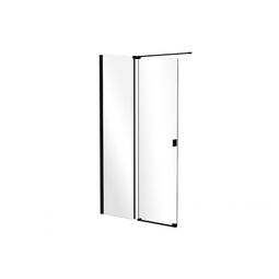 Besco, Vayo, BESCO VAYO BLACK 140 KABINA PRYSZNICOWA WALK IN SZKŁO PRZEJRZYSTE 140X200 (VYB-140-200C) 